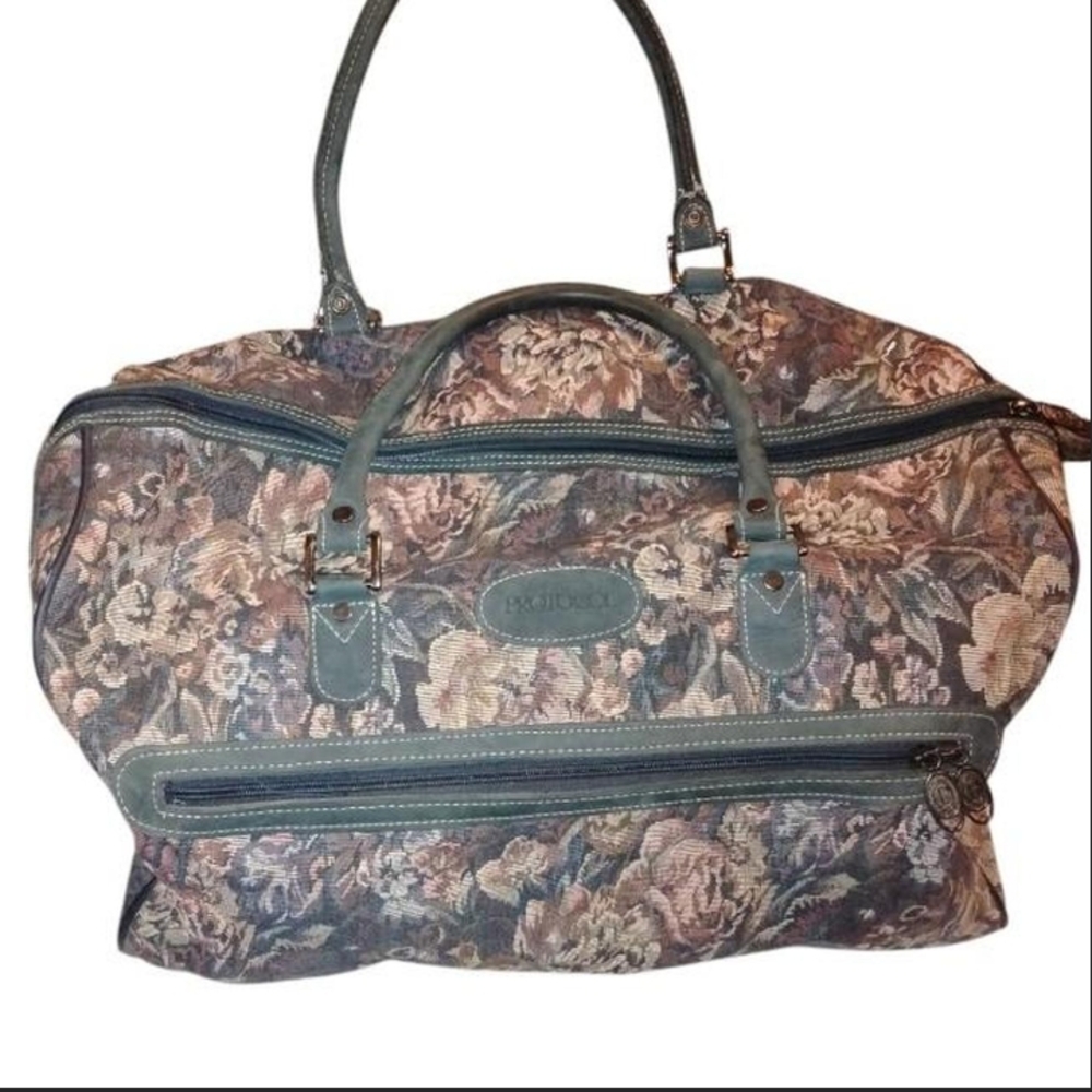 Vintage Weekend Bag  Floral Tapestry Carry-on Vintage '90s Accessories